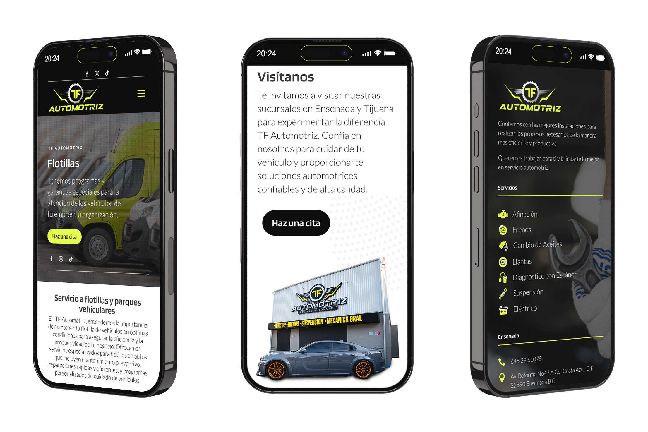 Iphone Website TF Automotriz Tijuana